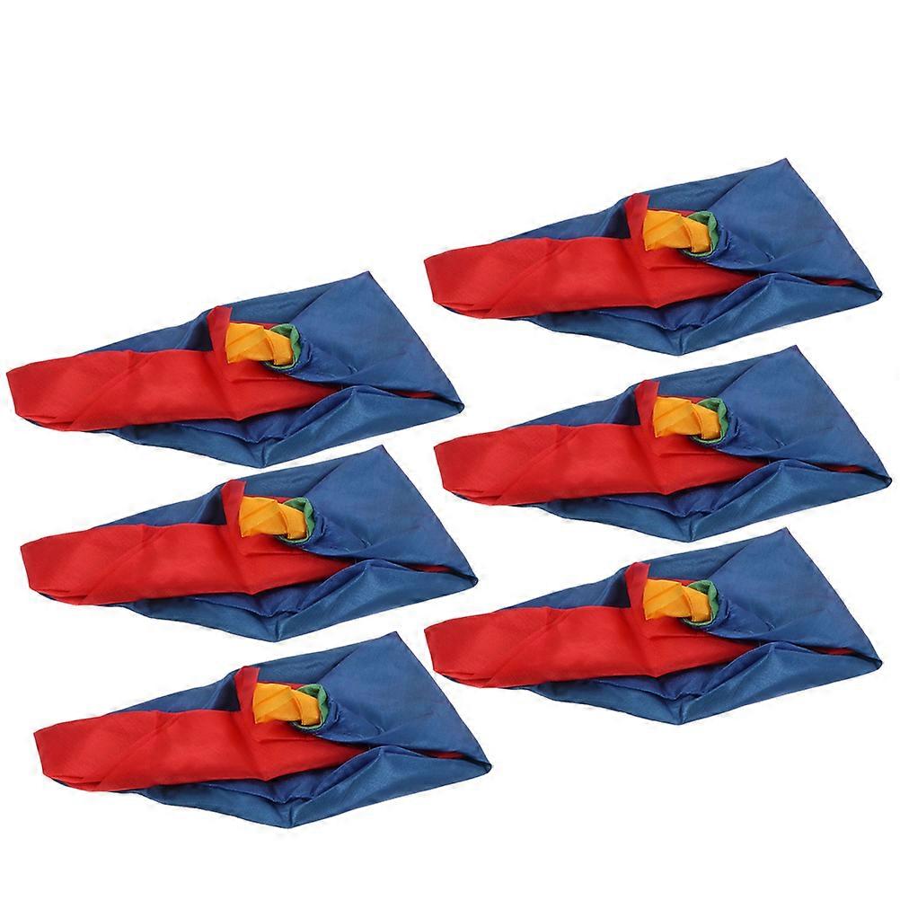 Clown Scarf Trick Rectangular Multi 48X7CM Color Change Stage Performance 6Pcs