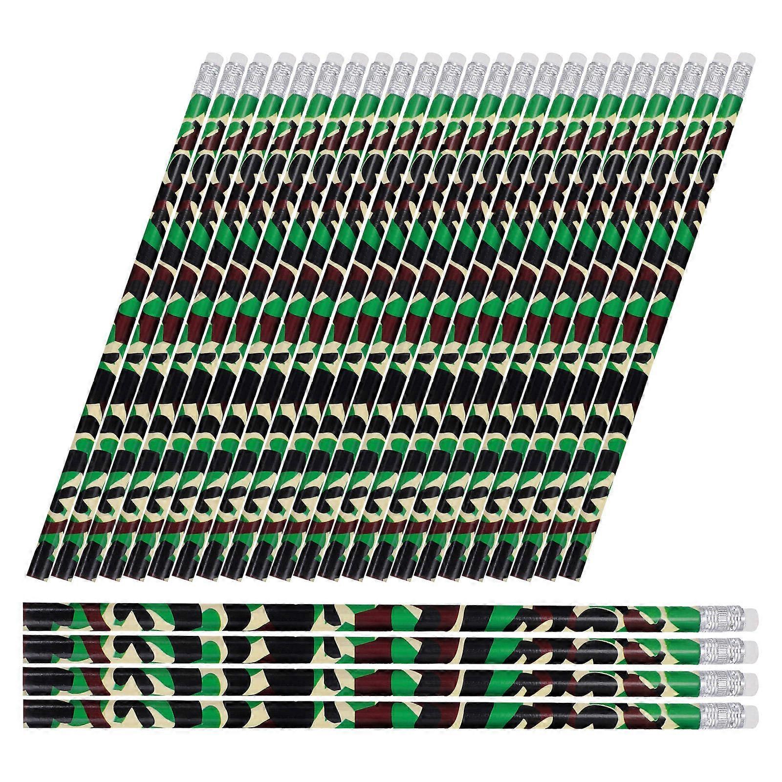 50 pcs Camouflage Pencils for Students and Party Decorations Military Style
