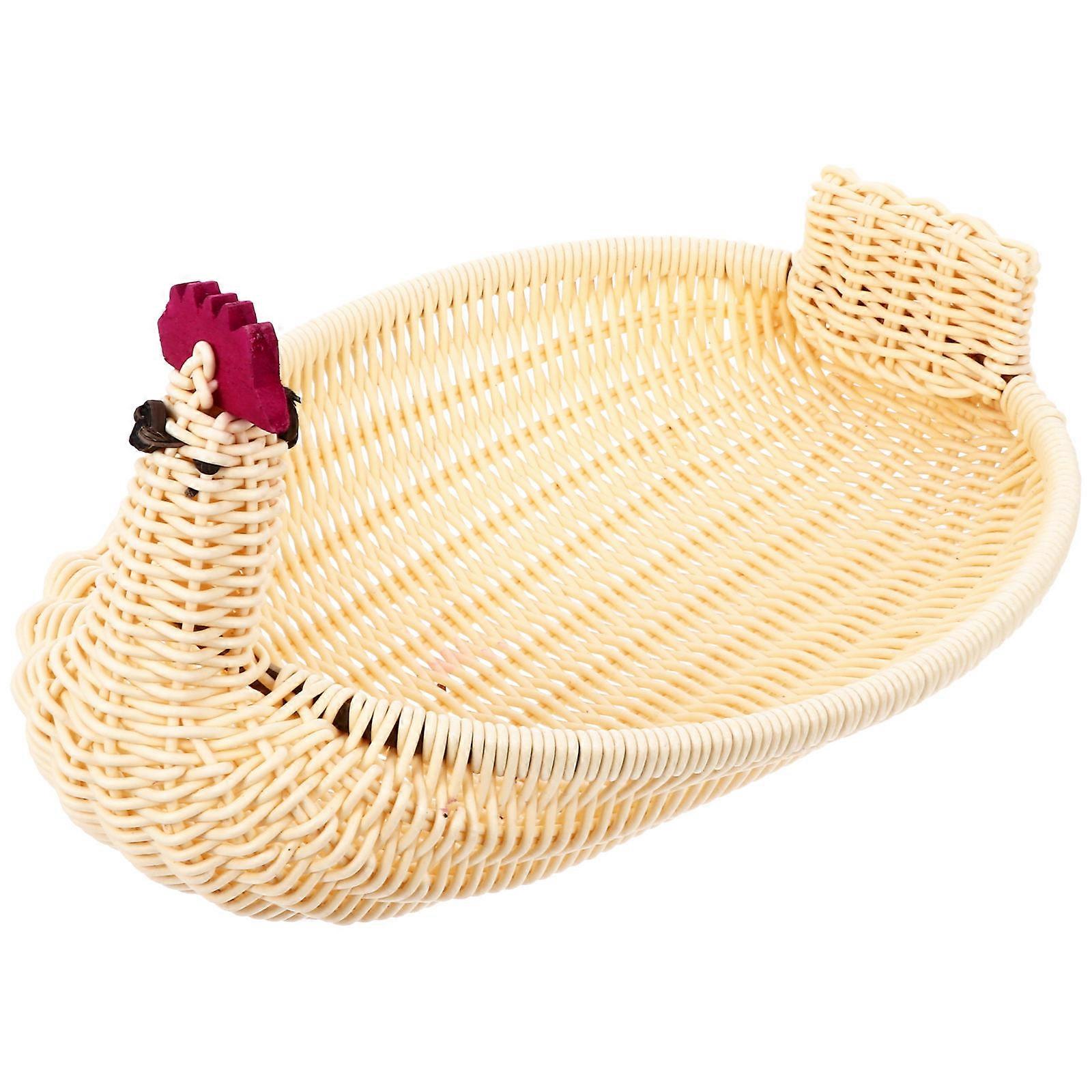 Rattan Woven Basket Squirrel Shape Woven Wicker Baskets Family Use 29.00X17.00X15.00CM 1Pack