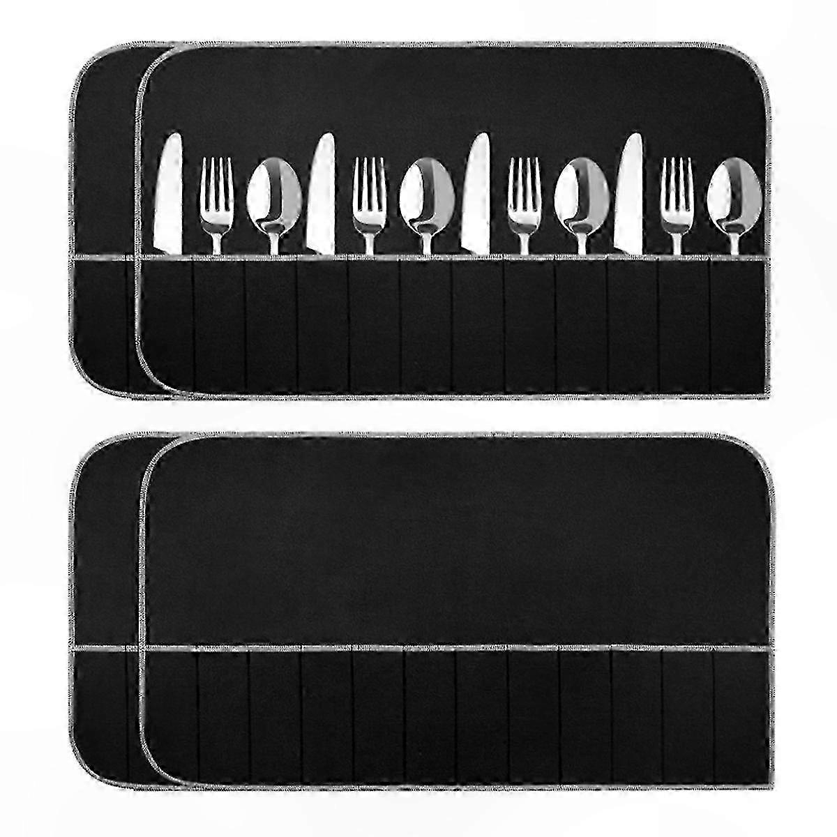 Anti-Tarnish Felt Flatware Organizer with Silver Storage Protector Bags