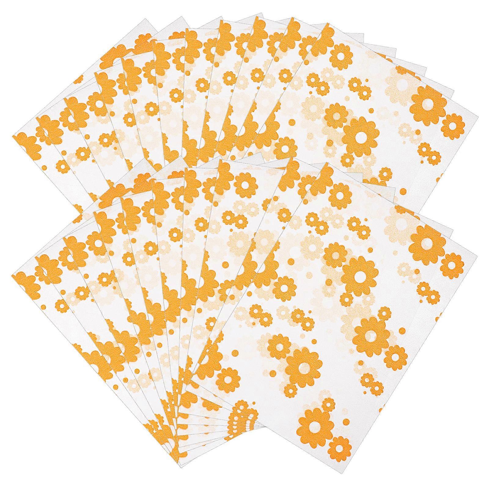 Orange Candy Wrapping Paper for Packing Chocolate and Sweets 100 Sheets Food Grade Paper