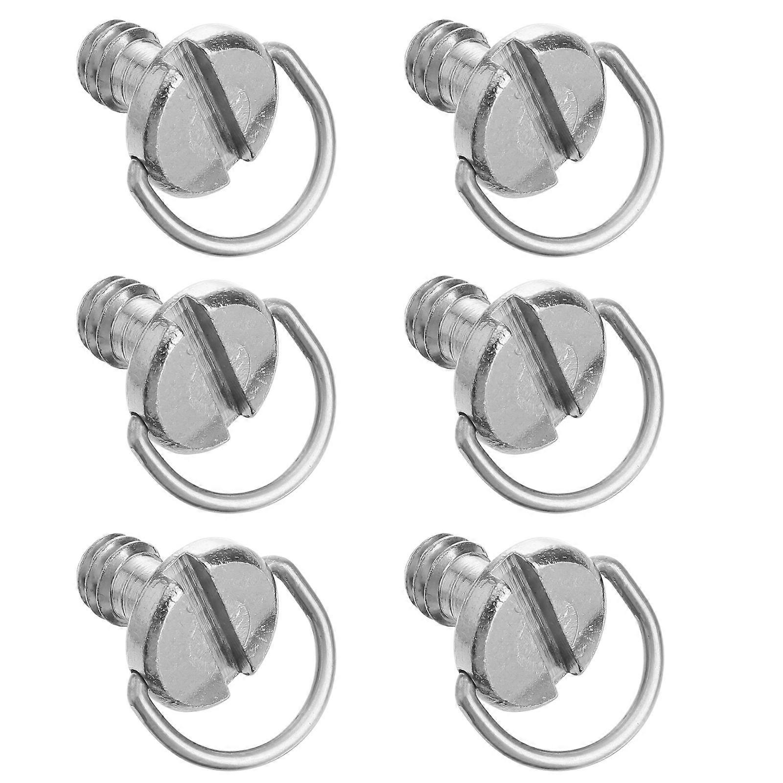 6PCS 1/4 Inch D Ring Adapter Screw Cam Tripod Monopod Quick Release Plate for Camera