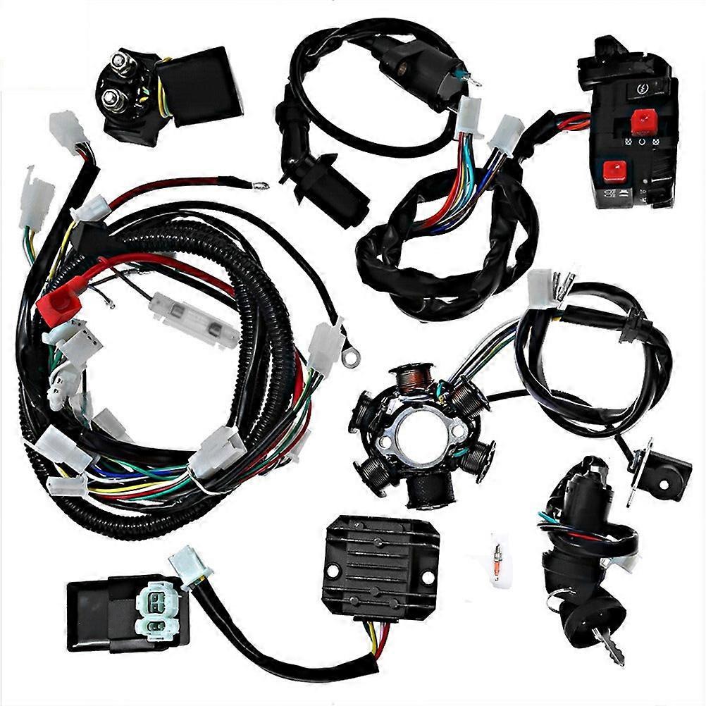 ATV Use Engine Wiring Harness ATV Ignition Coils Start Up Wire for 125CC-150CC Random Color Accessory Metal Replacement 1Set