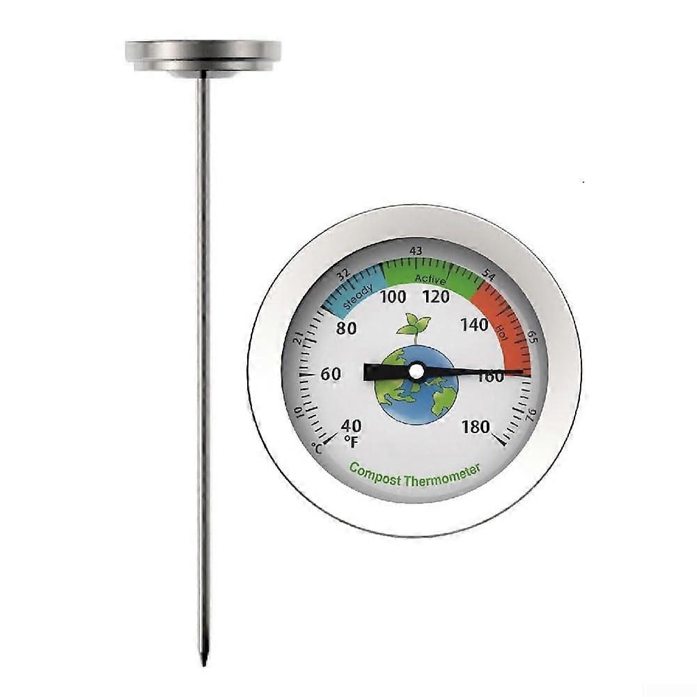 Precise temperature monitoring for compost and soil with stainless steel thermometer (soil) Earth
