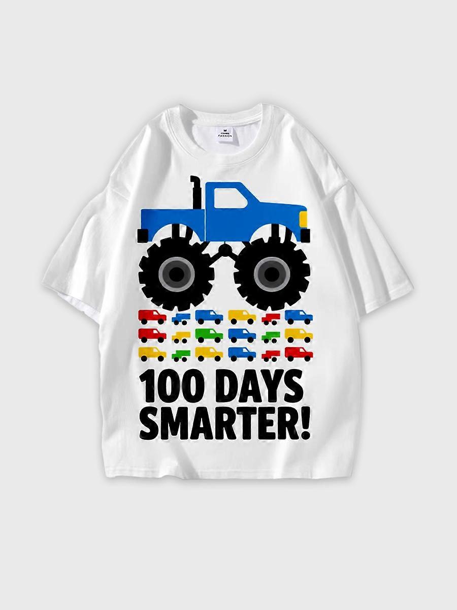 T-shirt round neck Pattern loose short sleeve N109