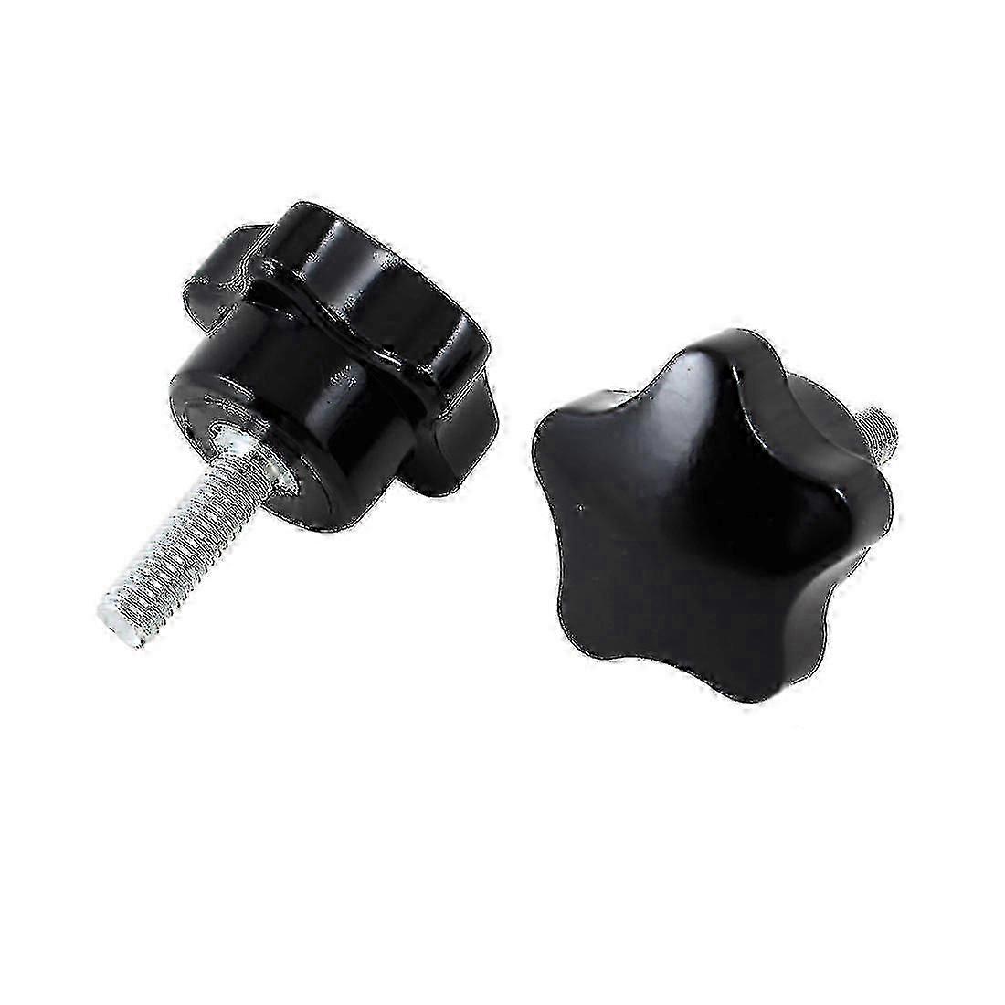2-Pack M6 x 20mm Threaded Star Knobs - 30mm Diameter for DIY Projects