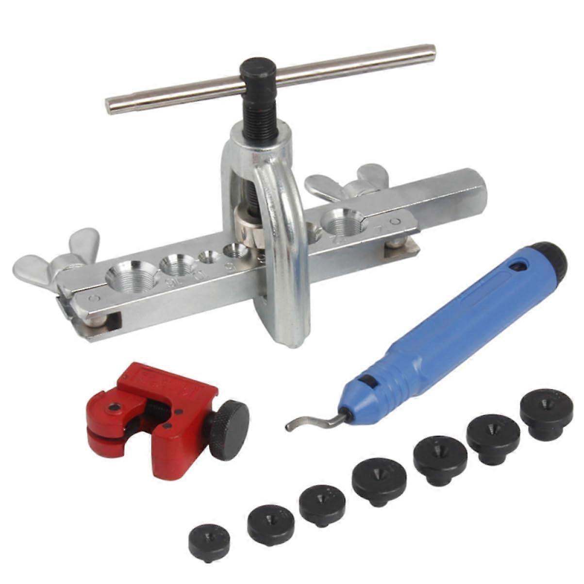 Double Flare Tool Set for Brake Lines, Robust Pipe Cutter and Flare Tool, Carrying Case Included, Professional Grade