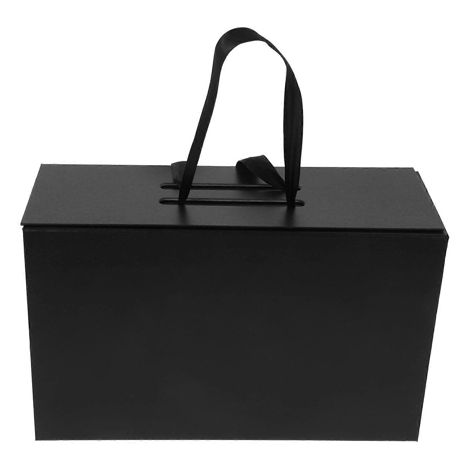 Foldable Handheld Gift Packing Box with Magnetic Closure Lid 1 Set Gift Wrapping Case