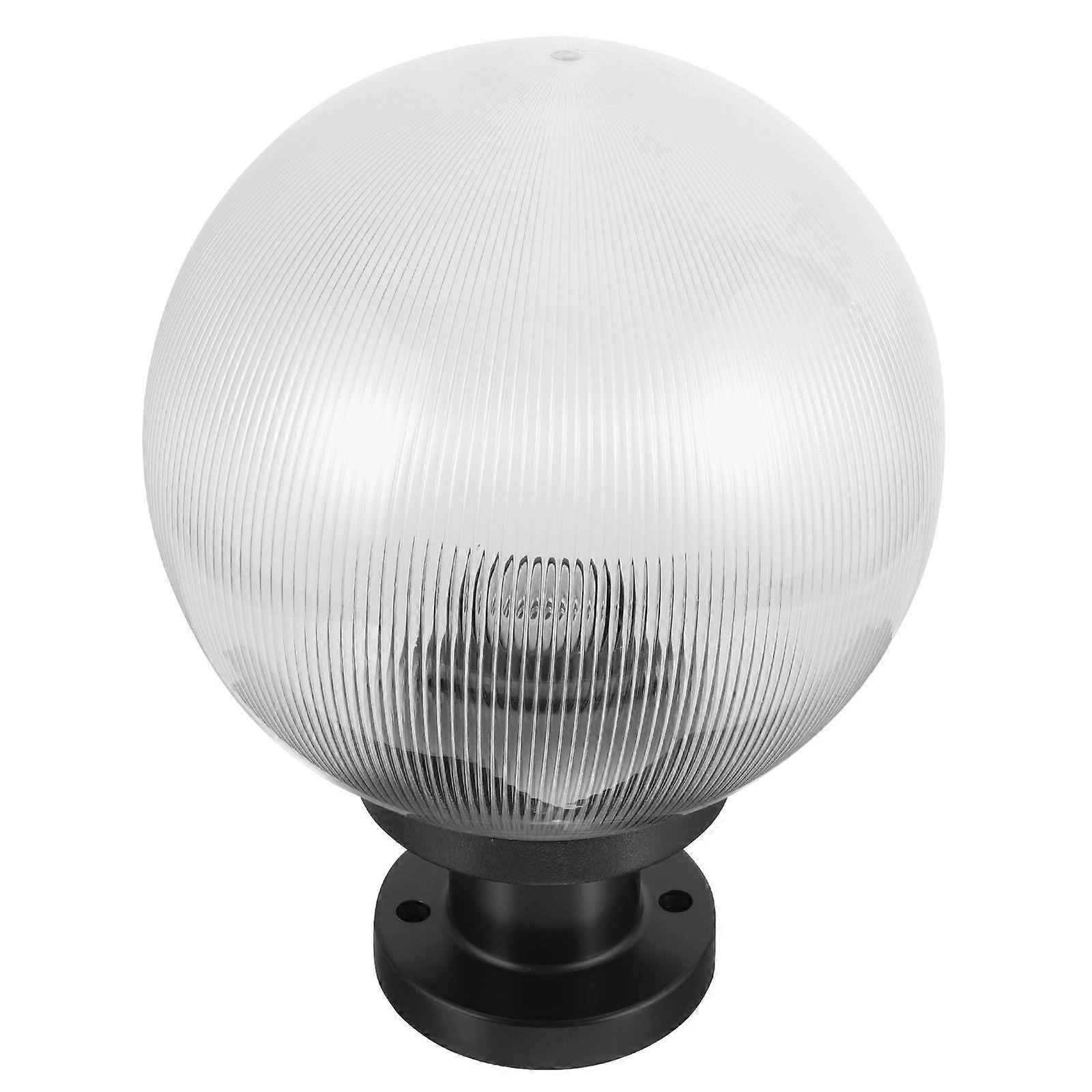 White Acrylic Plastic Globe Lampshade for Outdoor Post Lamp Decoration and RustFree 1 Set