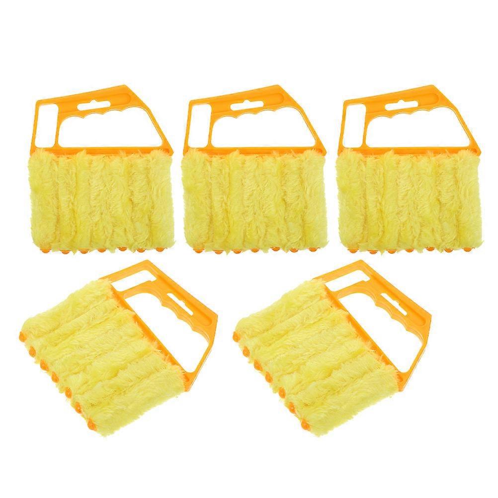 Ventilation Outlet Cleaning Multi Function Cleaning Brush for Blinds Orange Color Car Cleaning 5Pcs