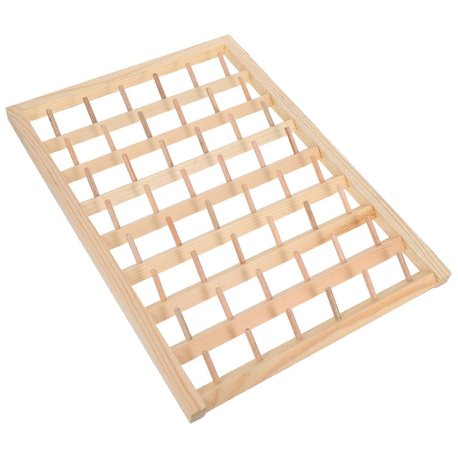 Thread Spool Organizer Wooden Thread Rack Household Storage Wall Mounting 1Set