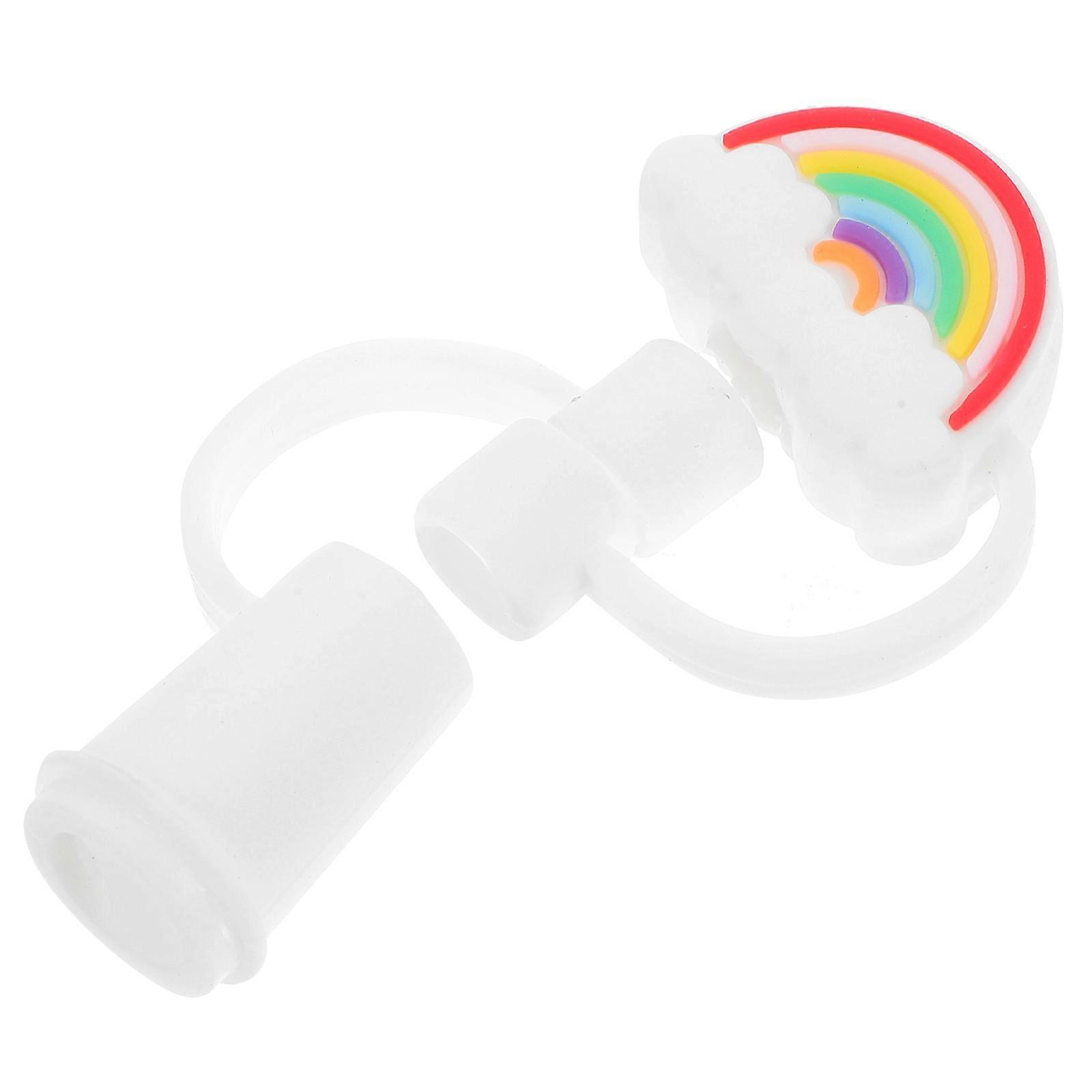 Cute Straw Plug Επαναχρησιμοποιήσιμα καλύμματα σιλικόνης για άχυρο Διάφορα χρώματα για άχυρο 2 τεμάχια