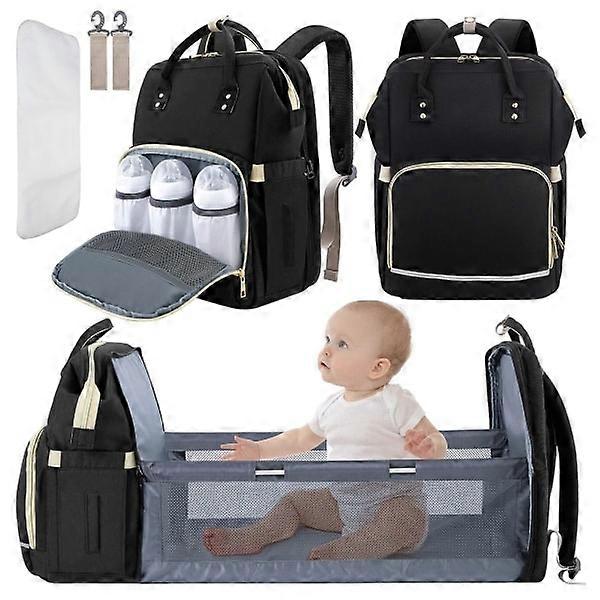 IC Foldable Baby Cot with Changing Table, Crib Diaper