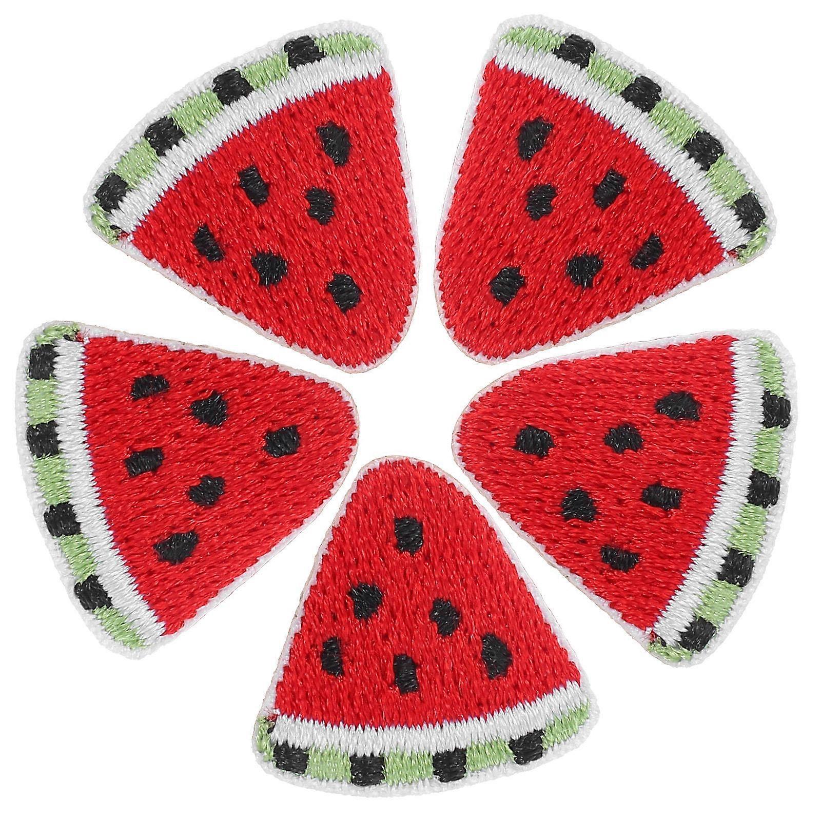 Clothing Embroidered Patch Watermelon Applique for DIY 5Pcs Set
