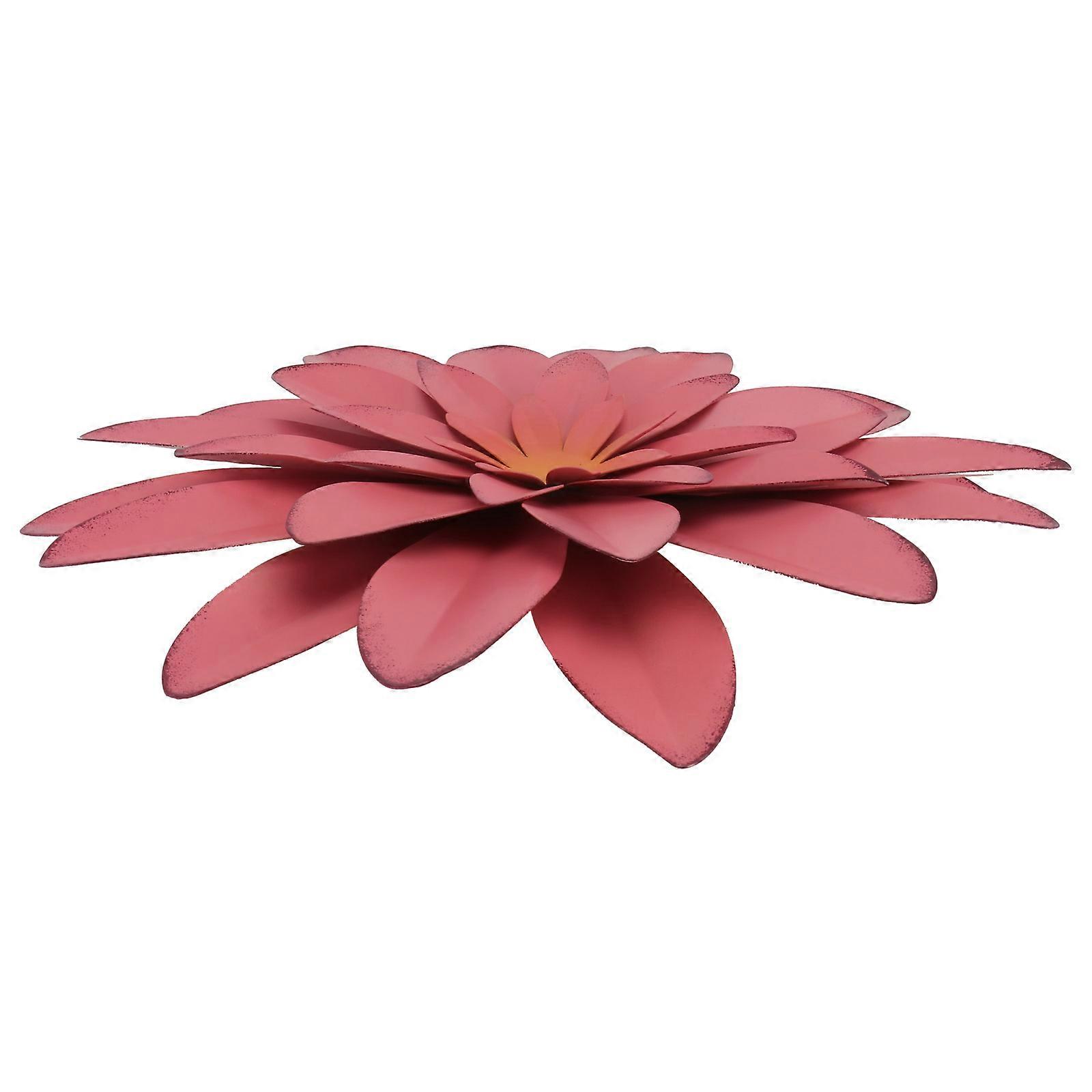 Pink Iron Craft Flower Pendant Indoor Wall Decor for Scene Decoration