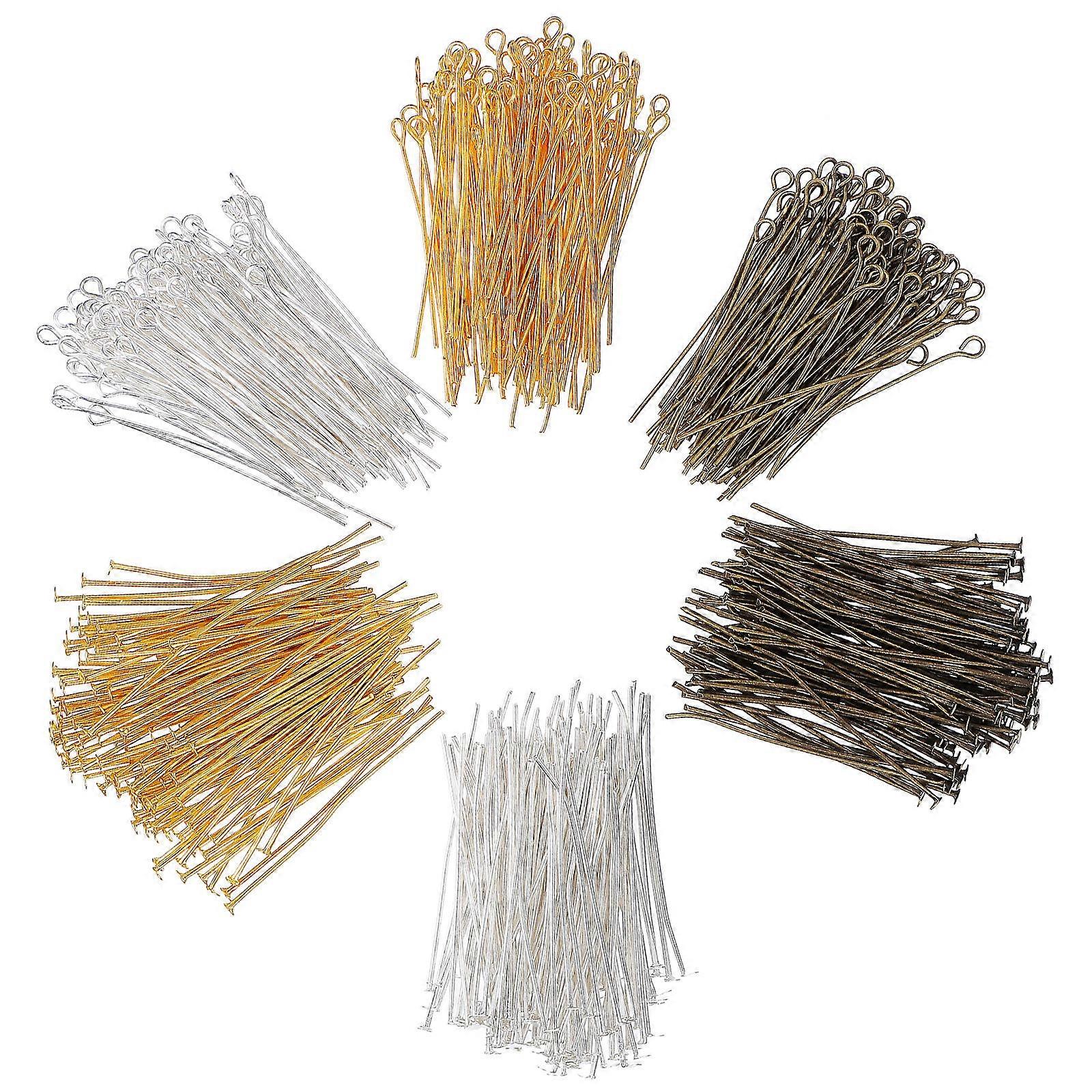 Eye Pins Jewelry Making Supplies Set For Crafting And DIY Projects With 600 Pins In Various Colors
