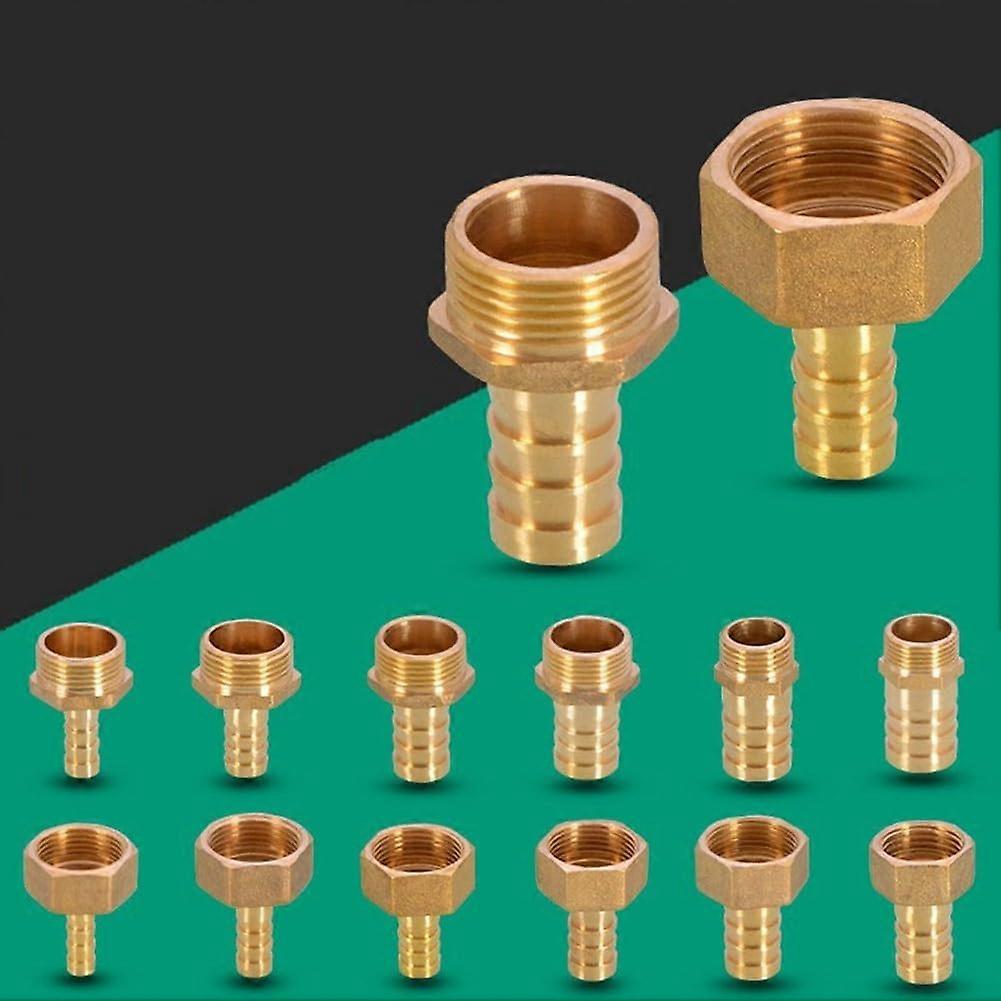 Messing connection set, 10piece, adapters for secure hose connections, for various applications (8 x internal thread)