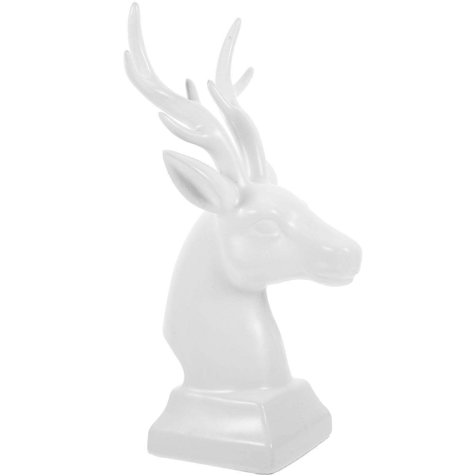 Desktop Decorative Ornaments Deer Head Figurine Office Decorations 1Pack