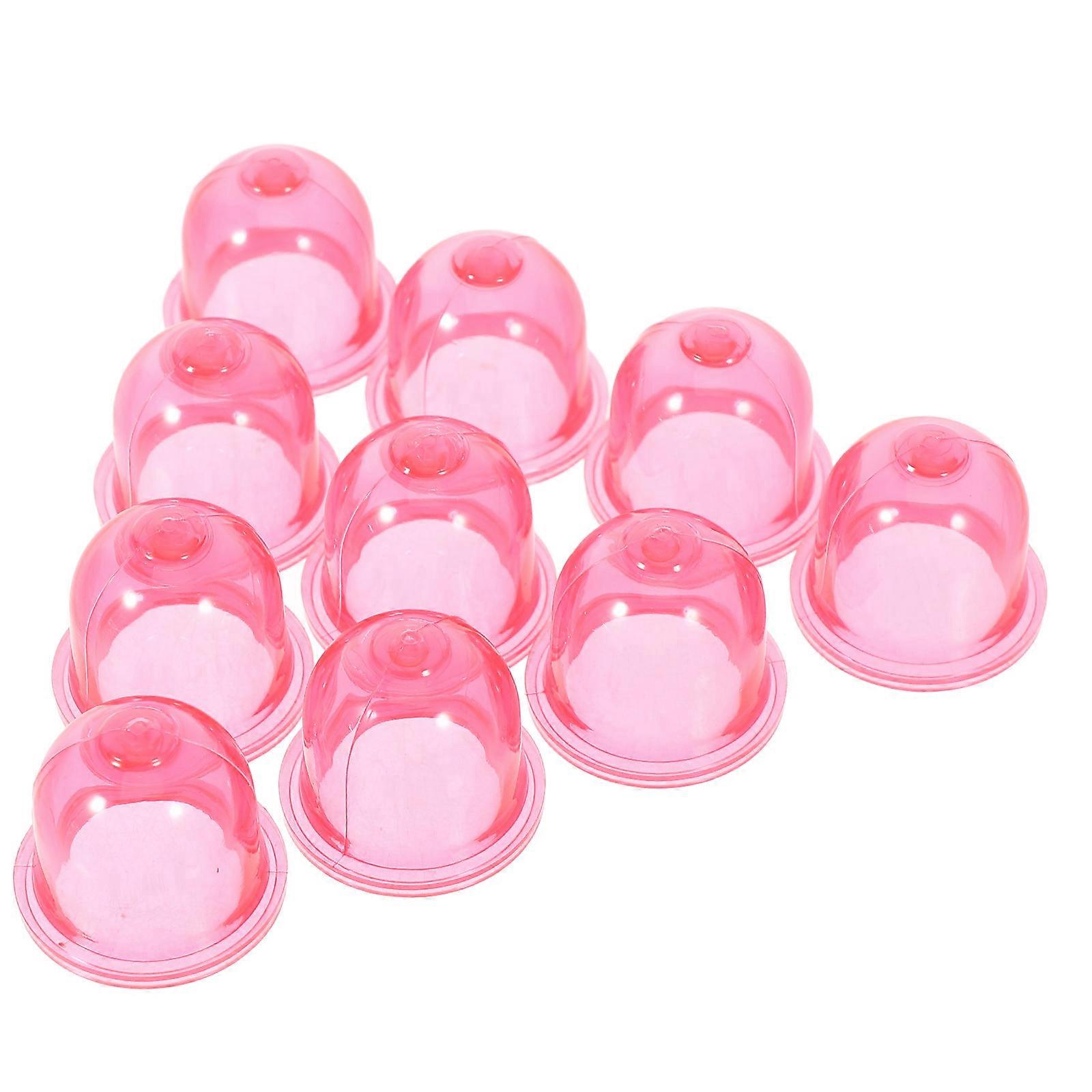 10Pcs Carburetor Bulbs For Garden Tools Oil Cups Red Silicone Easy Installation Replacement Part 2.20X1.90X1.65CM