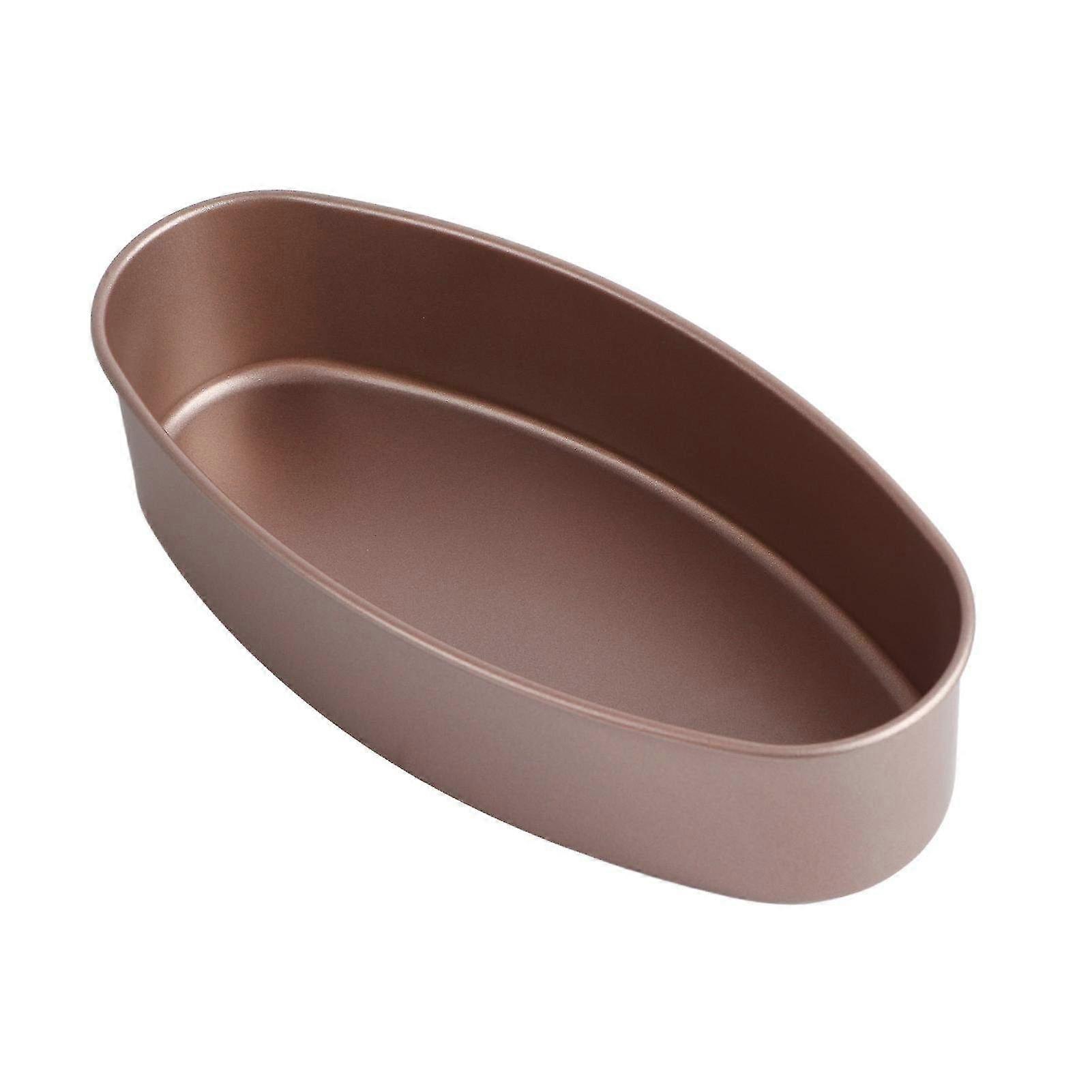 Non-Stick Gold DIY Oval Shape Cake Mold - Versatile Baking Pan for Cheesecakes & Other Desserts