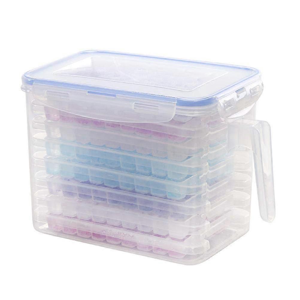 Multi-Layer Frozen Ice Cube Mold with Lid - Refrigerator Ice Box for Homemade Ice Cubes & Easy Storage at Home