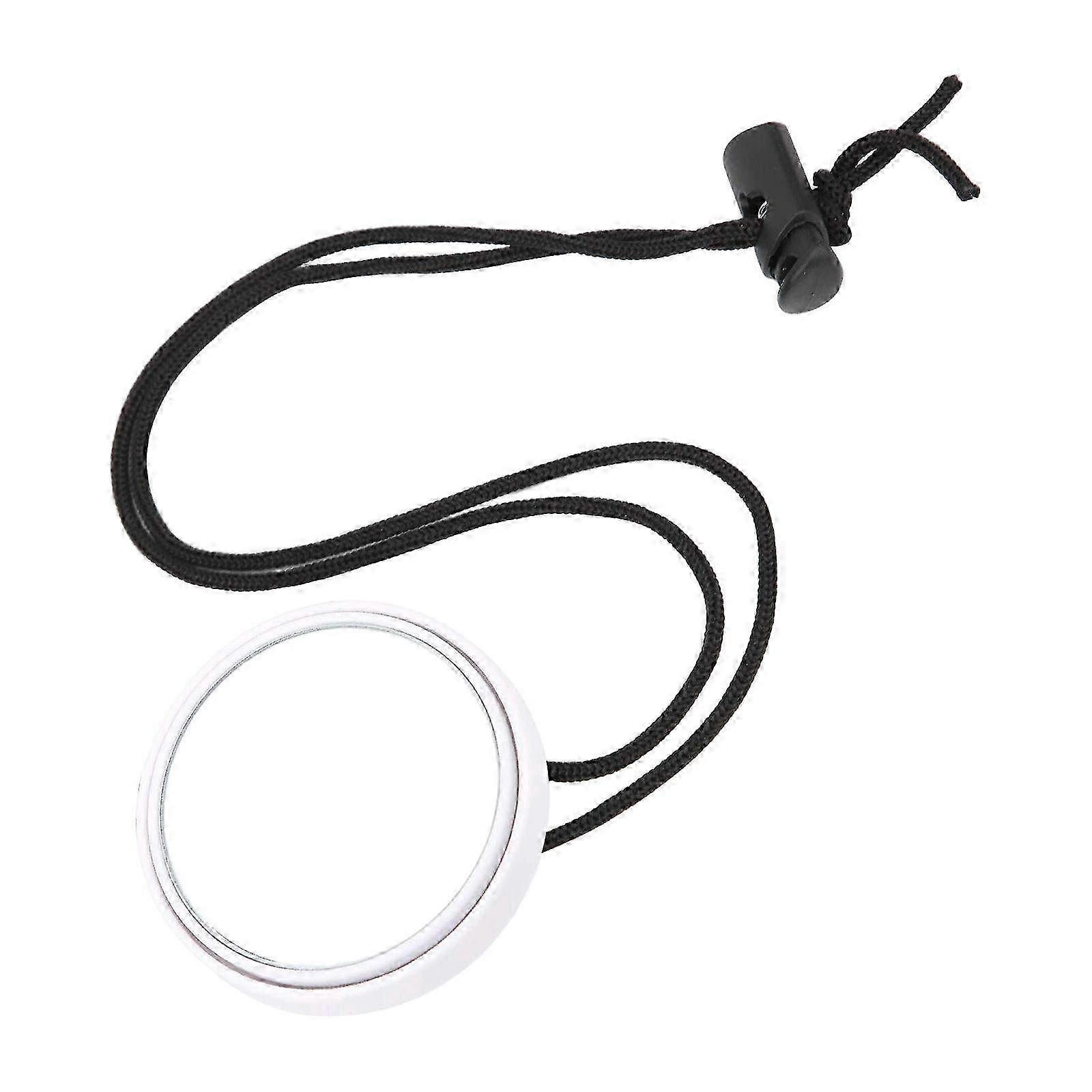 Adjustable Strap Sidemounted Diving Rearview Mirror for Swimming & Snorkeling, Full Rear View Clip-On Mirror, Easy to Use White Design