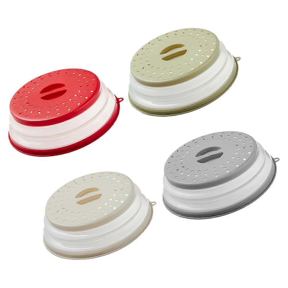 Collapsible Microwave Food Cover Reusable Splatter Guard with PP Material for Outdoor 4pcs