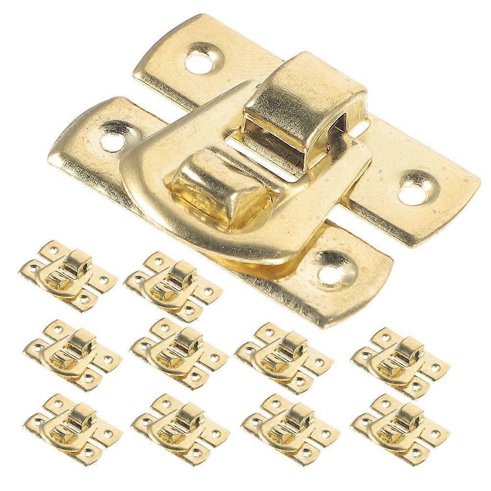 Small Hasp Latch Lock for Wooden Boxes Yellow Zinc Alloy 20pcs Small Gift Box Buckle