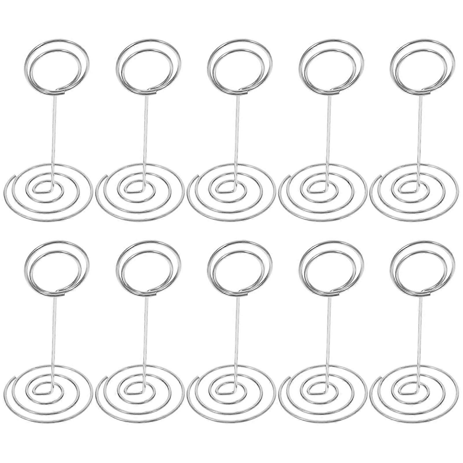 10Pcs Place Card Holders Table Number Holders Picture Stands Wire Photo Frames