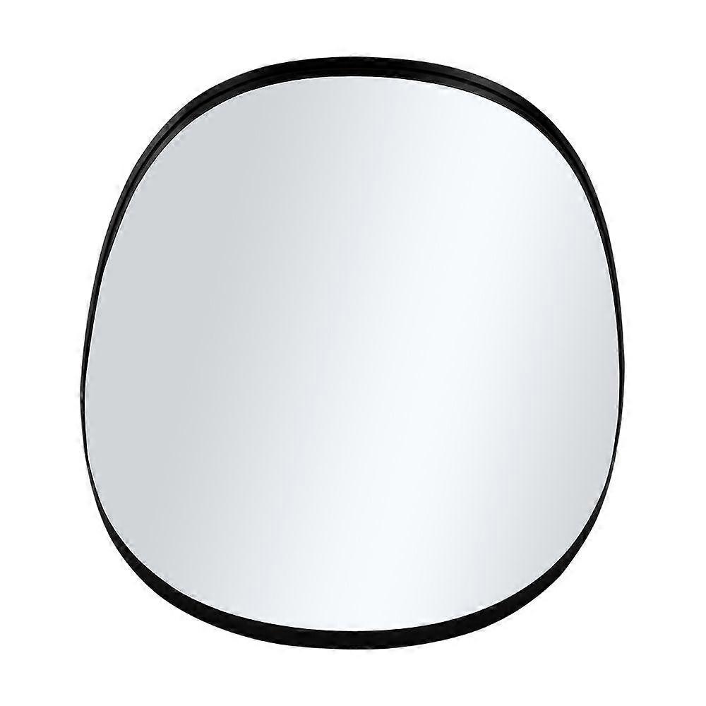Black Frame Asymmetric Irregular Oval Wall Mirror