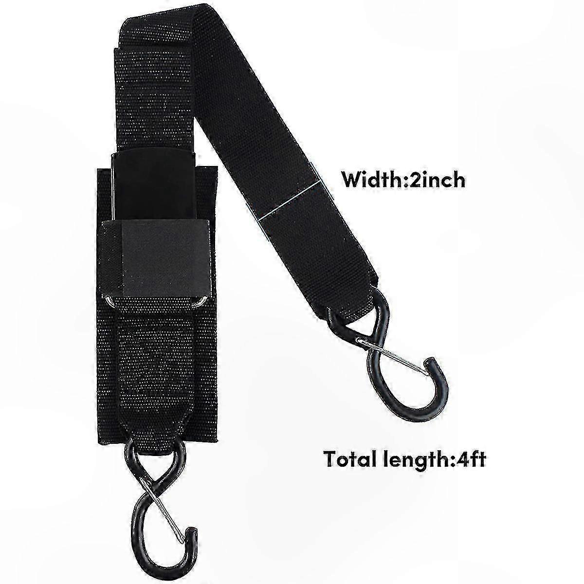 2-Pack Transom Tie-Down Straps, 2in x 4Ft Adjustable with Quick Release Buckle for Boat Trailers
