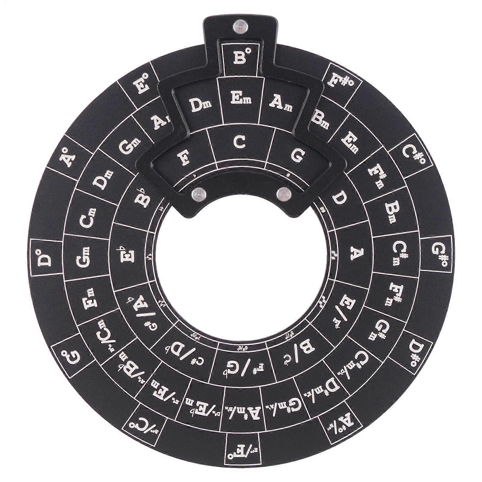 Circles of Fifths Wheel - Guitar Learning Chart for Music Theory, Chord Progression Guide, Scale Reference Tool, Melody Composition Aid
