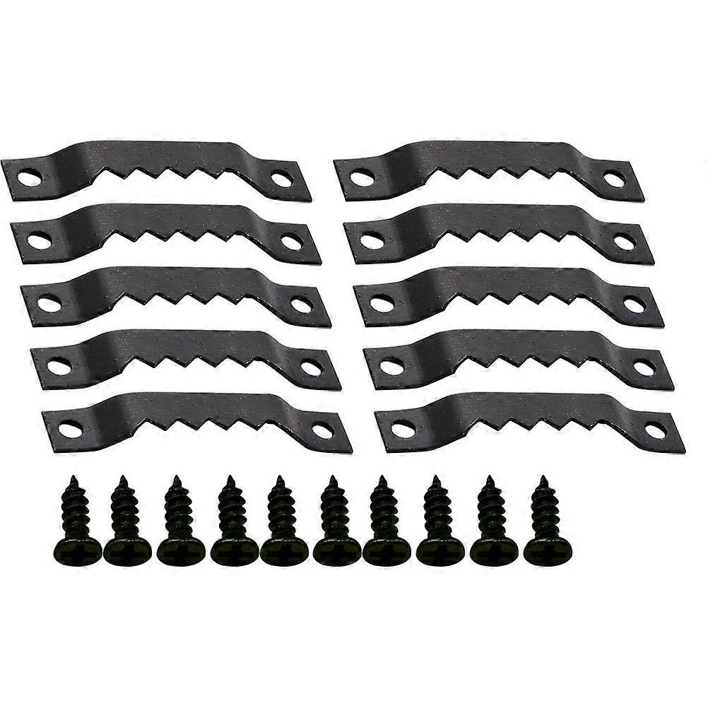 Wall Mount Picture Frame Hangers with 100 Hooks and 200 Screws for Home Use Black Metal