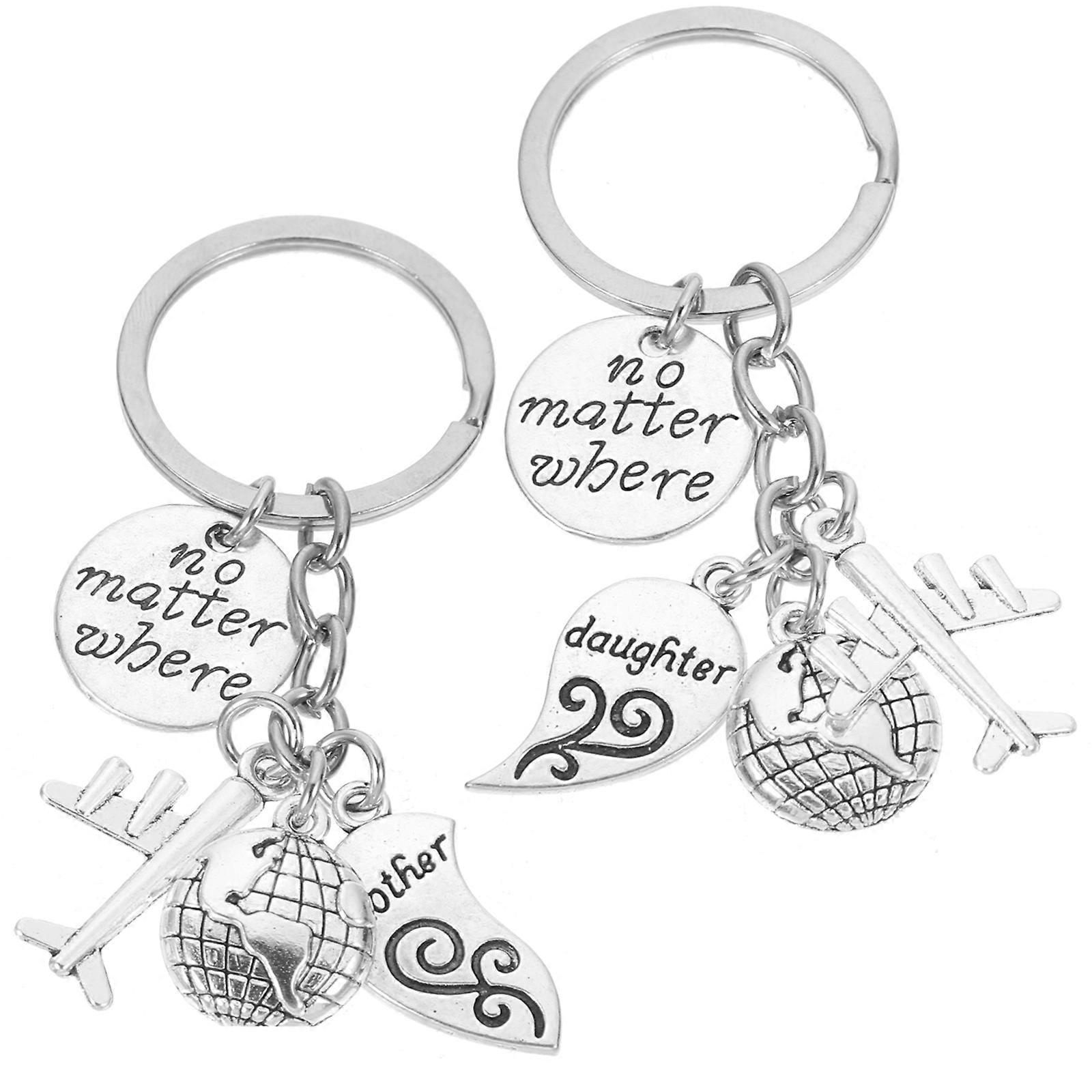 Backpack Keychains Alloy Keyring Pendant Mother's Day Hanging Decor Suitable For Women 8.3CM 1 Pair
