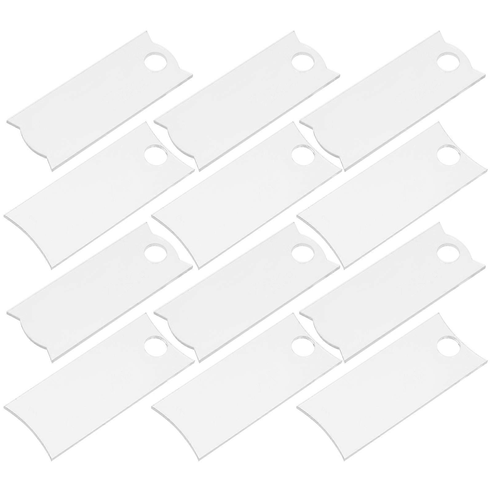 Masteelf 12Pcs Name Tag Blanks Blank Name Badges DIY Blank Name Labels Sublimation Name Tags for Tumblers