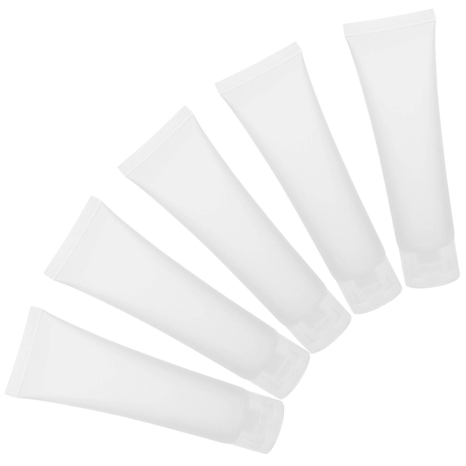 5pcs Refillable Travel Squeeze Bottles for Shampoo, Face Wash, Lotion – Durable Storage Containers for Business Trips, Outdoor Activities, Sports