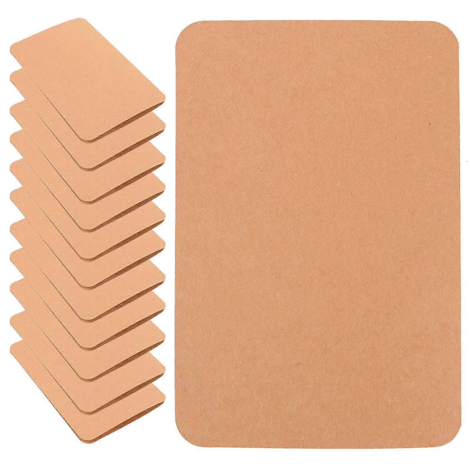 50Pcs Blank Kraft Cards For Blessing Expression Suitable For Adults Including Friends And Loved Ones With Rectangular Shape