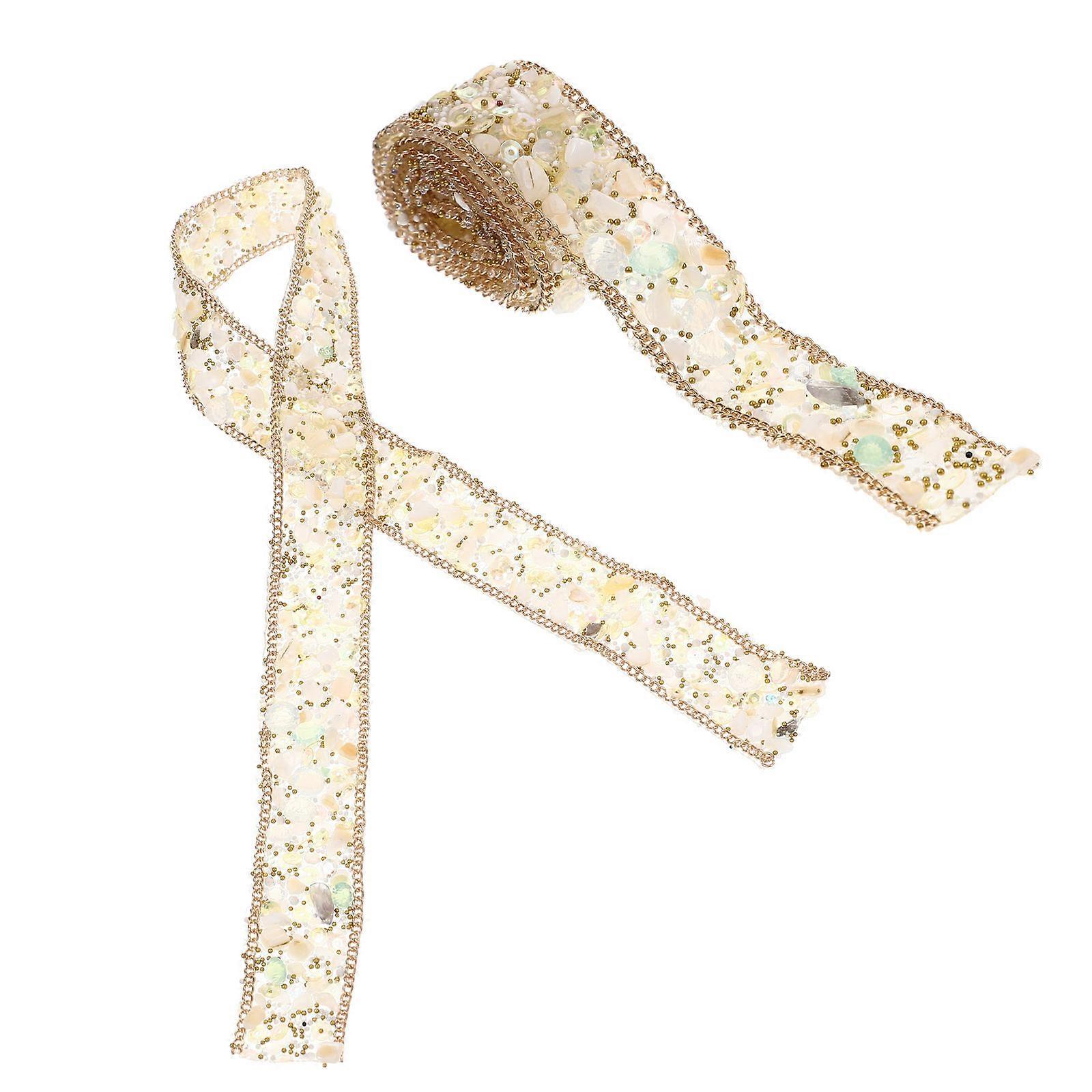 Multi-Function Rhinestone Ribbon 1 Roll Targeting Event Planners In Golden Color Appropriate For Baby Showers And Seasonal Events