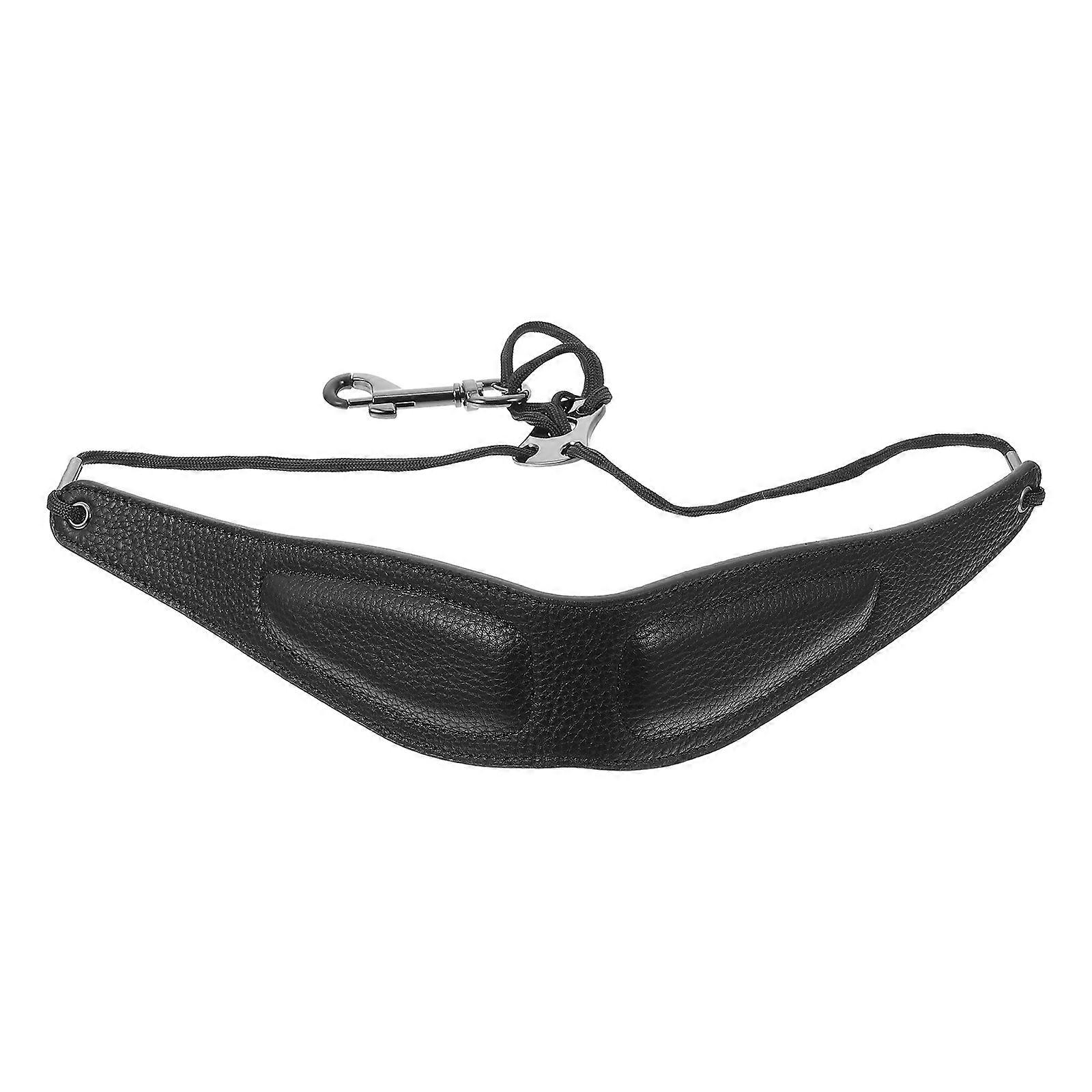 Premium Saxophone Neck Strap Designed For Junior Players To Reduce Neck Pressure Featuring A Widened Shape In Durable Black 1Pack
