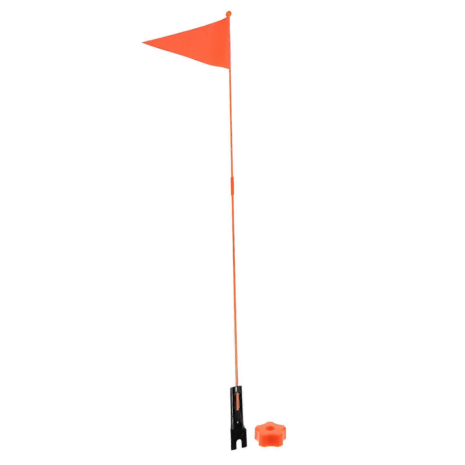 Durable Orange Bike Safety Flag for Display Easy Install Fiberglass Material Ideal for Scooters and Tricycles