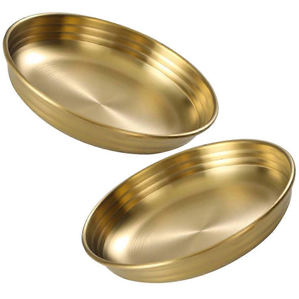 Multi-Function Seasoning Dish For Families Ideal For Homes With Golden Color 2Pcs