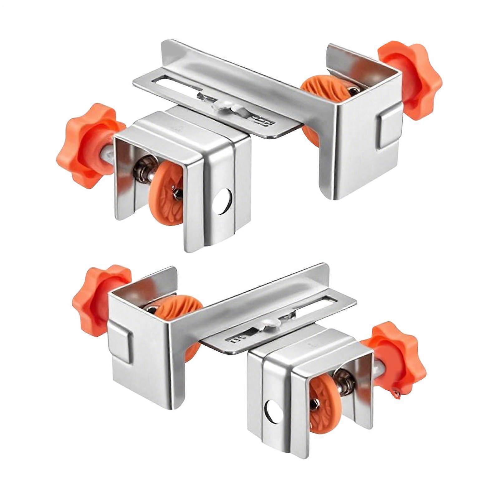 Precision fastening device, adjustable drawer clamp set Stainless steel alignment tool for cabinet making