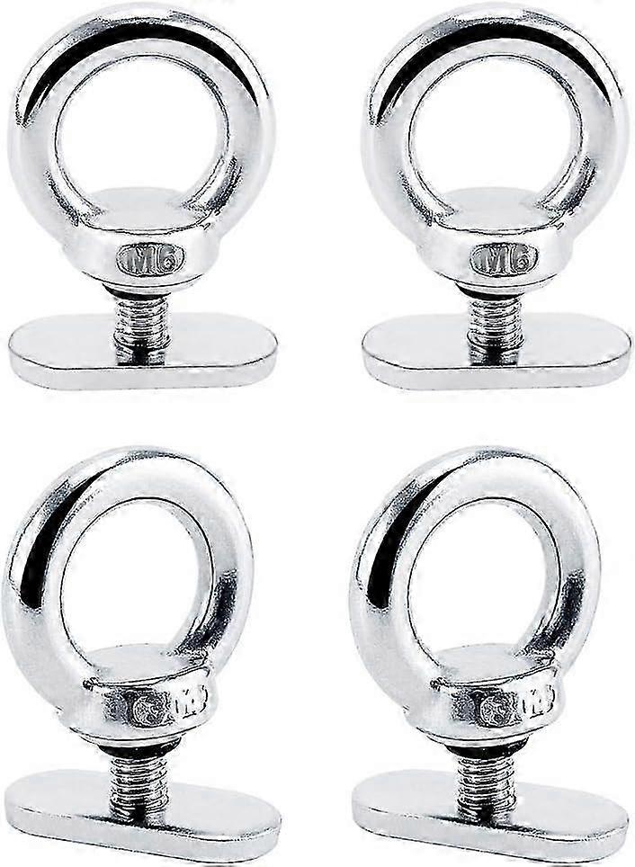 2025 4-Pack Track Mount Tie Down Eyelets to Secure Bungee Cords or Cords, Up to 0.6"