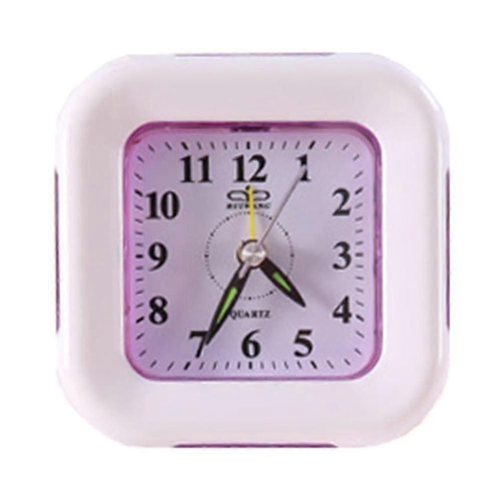 Compact Square Alarm Clock with Bedside Illumination for Easy Reading
