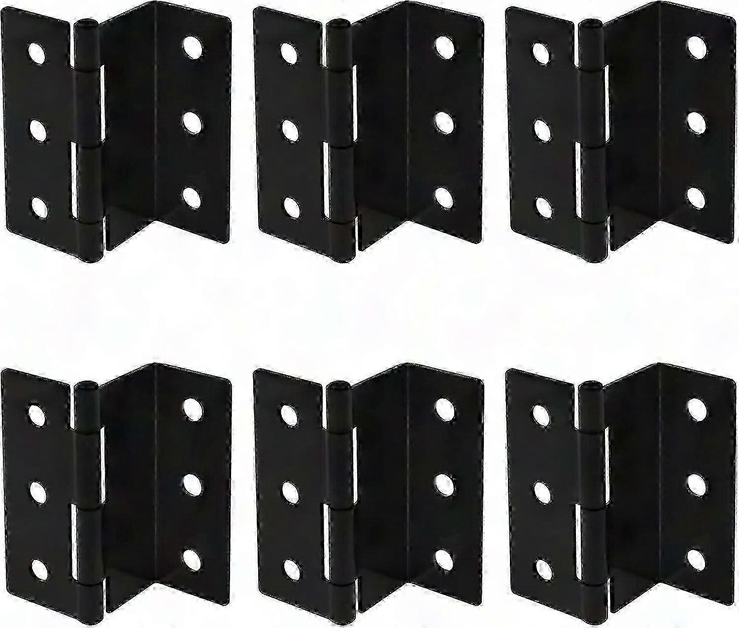 6 sztuk Zawiasy półpowierzchniowe o długości 76 mm, zawiasy bagażnika, zawiasy offsetowe drzwi, grubość 1,8 mm, zawiasy roletowe Retro Tri-Fold Semi-Blackout Steel Shutter