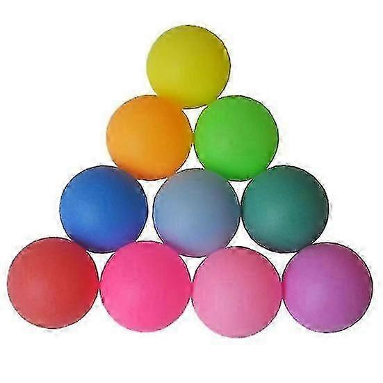50Pcs Colored Frosted Ping Pong Balls - Durable Elastic Training Table Tennis Balls 26s