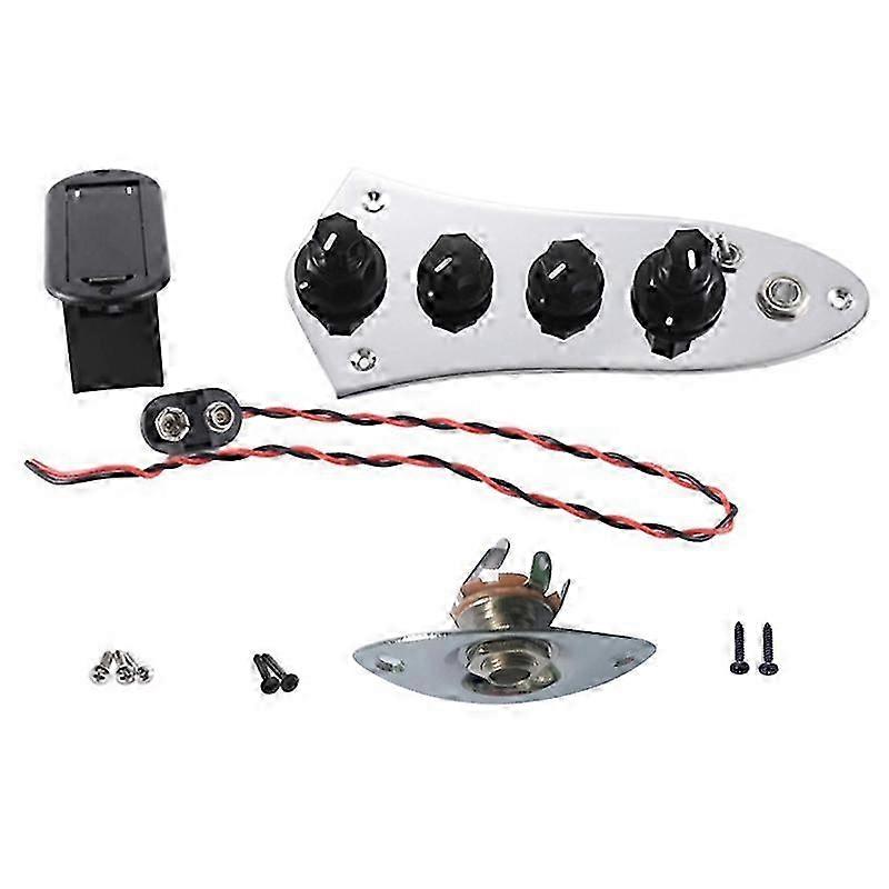 Universal Control Plate for 4/5 String Bass Guitar with 6.5mm Socket Piece - 08 (Loaded)