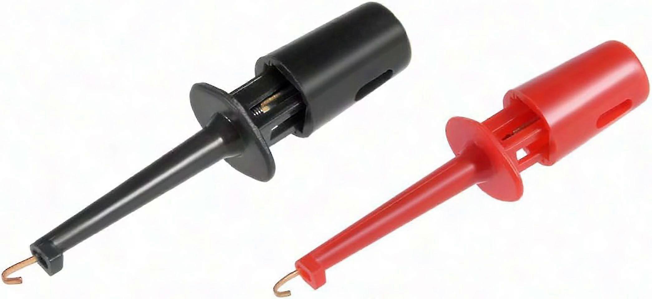 2Pcs 42mm Long Solderable Test Hook Clips for Multimeters & PCB Testing