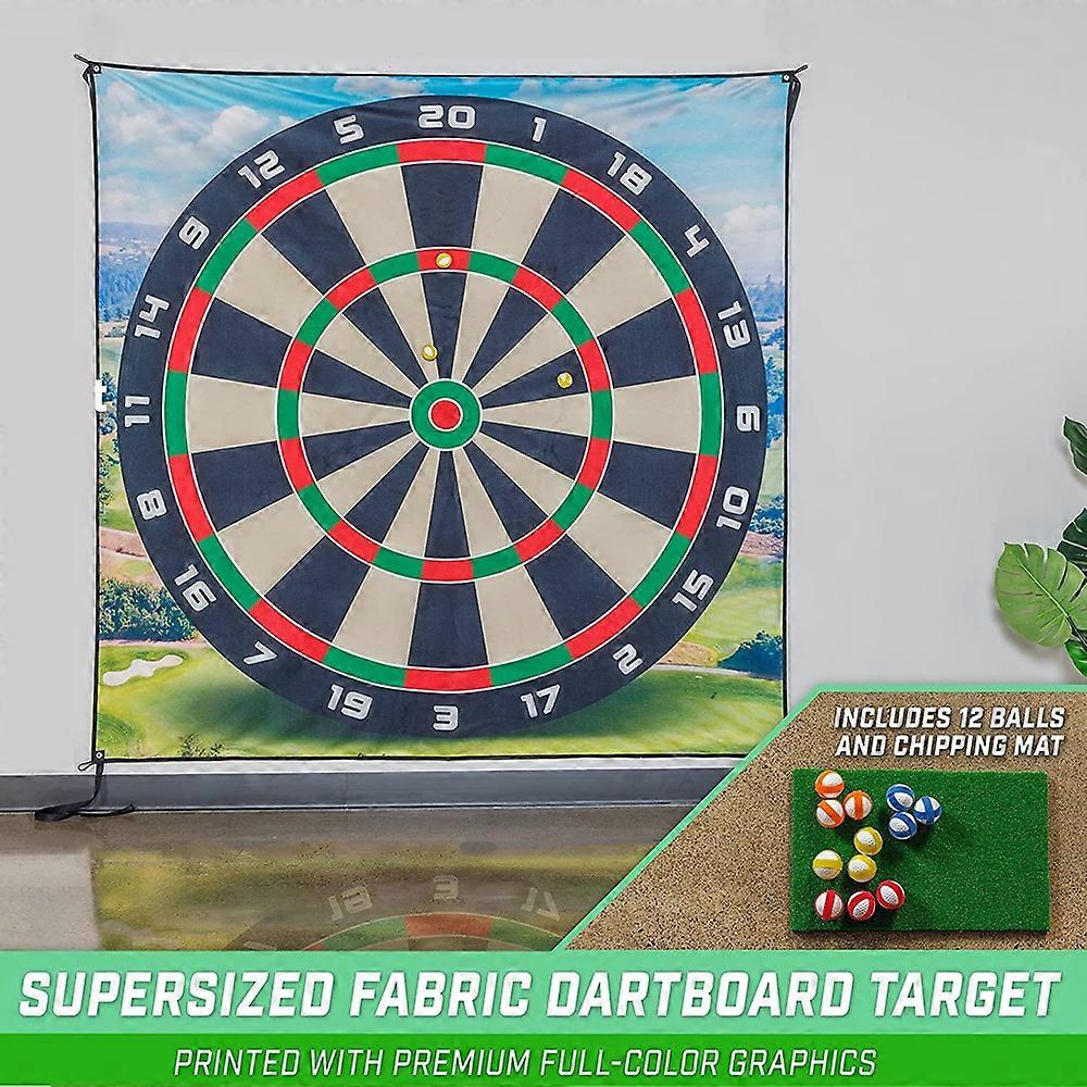 Golfs Chipping Game with Sticky Balls and Darts Chipping Golfs & Dart Practice Mats Indoors Outdoors Games, Golfs Game Set