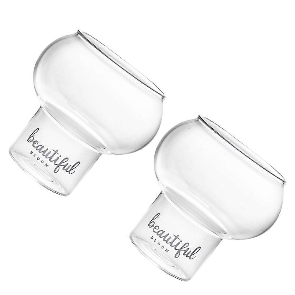 Transparent Beverage Holding Cups for Desserts and Yogurt in Glass for Parties and Daily Use Cold Resistant 2Pack
